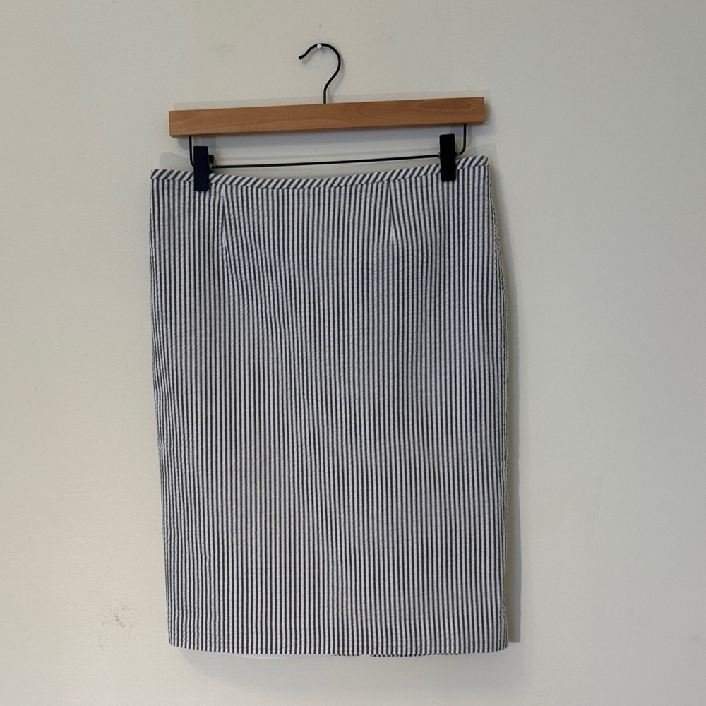 Calvin Klein Classic Black and White Striped Skirt